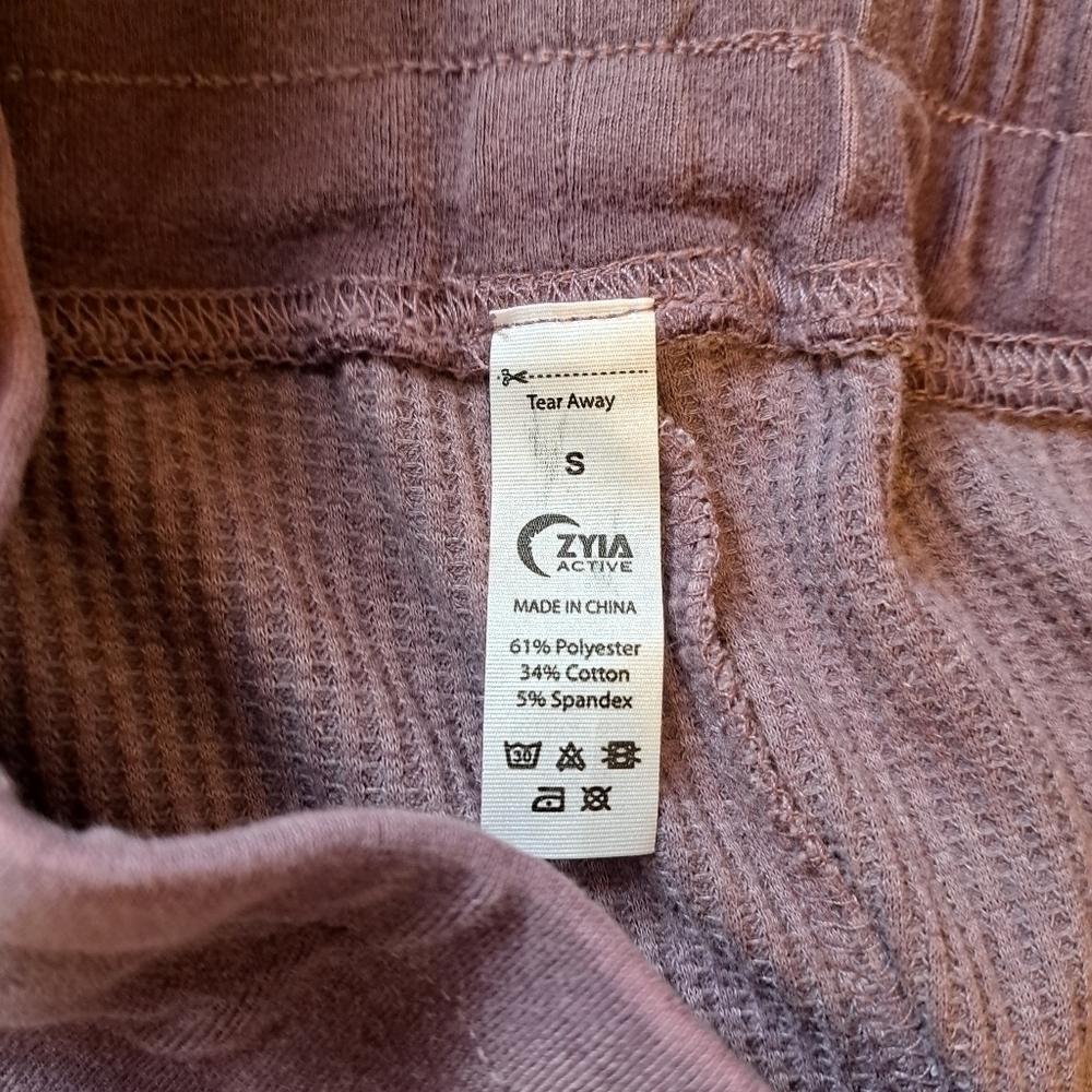 ZYIA Active Purple Don't Wake Me Thermal Joggers Small - Picture 5 of 5